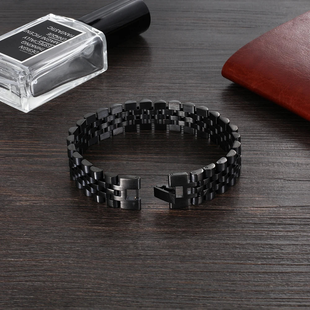 JewelOra Luxury Gold Color Stainless Steel Bracelet