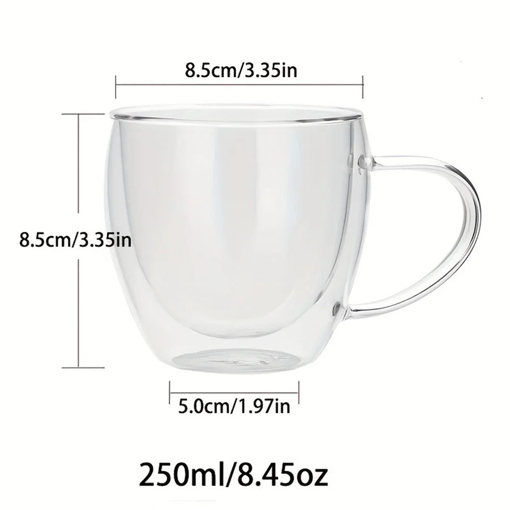 Elegant Double-Walled Glass Coffee Mug