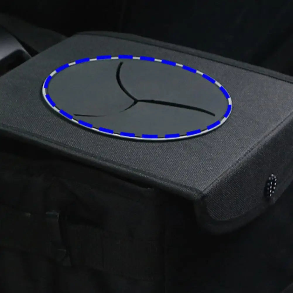 Car Trash Can with Lid - Car Trash Bag Hanging with Storage Pockets Collapsible and Portable Car Garbage Bin