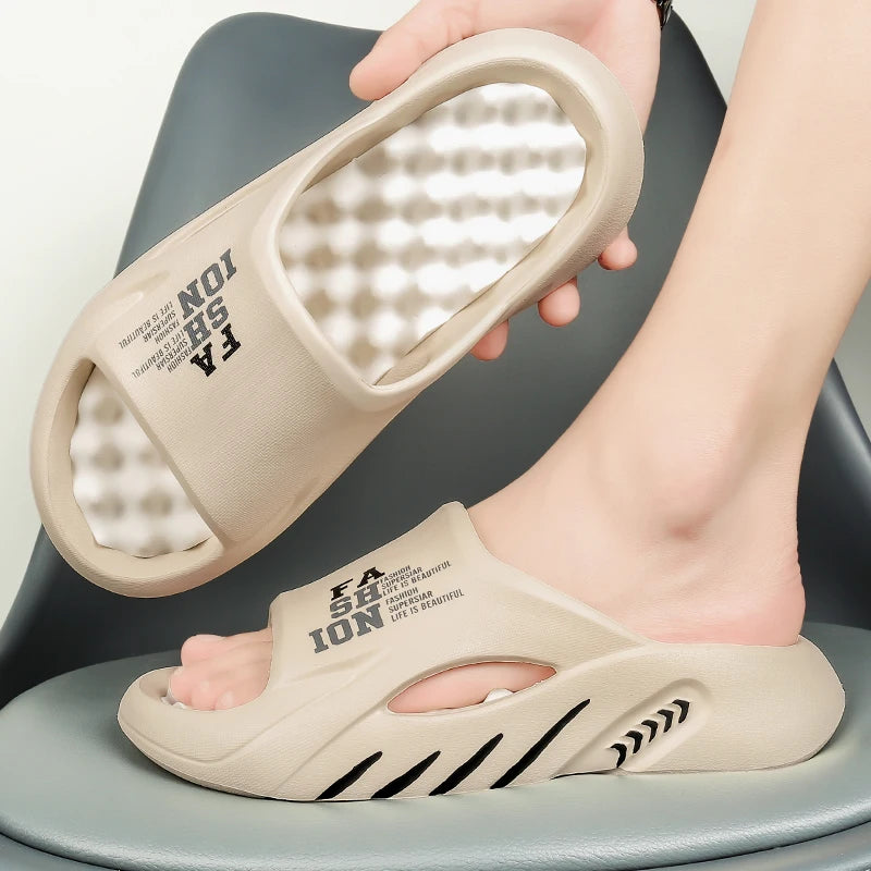 Men's summer massage slippers: Comfortable for beach and casual wear.