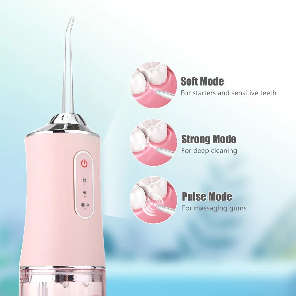 Oozmas Cordless Water Flosser Portable Teeth Cleaner Dental Oral Irrigator