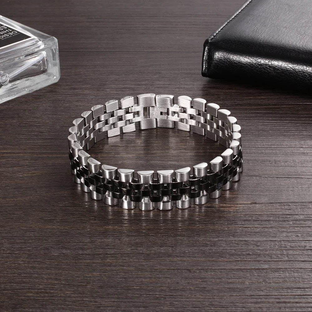 JewelOra Luxury Gold Color Stainless Steel Bracelet