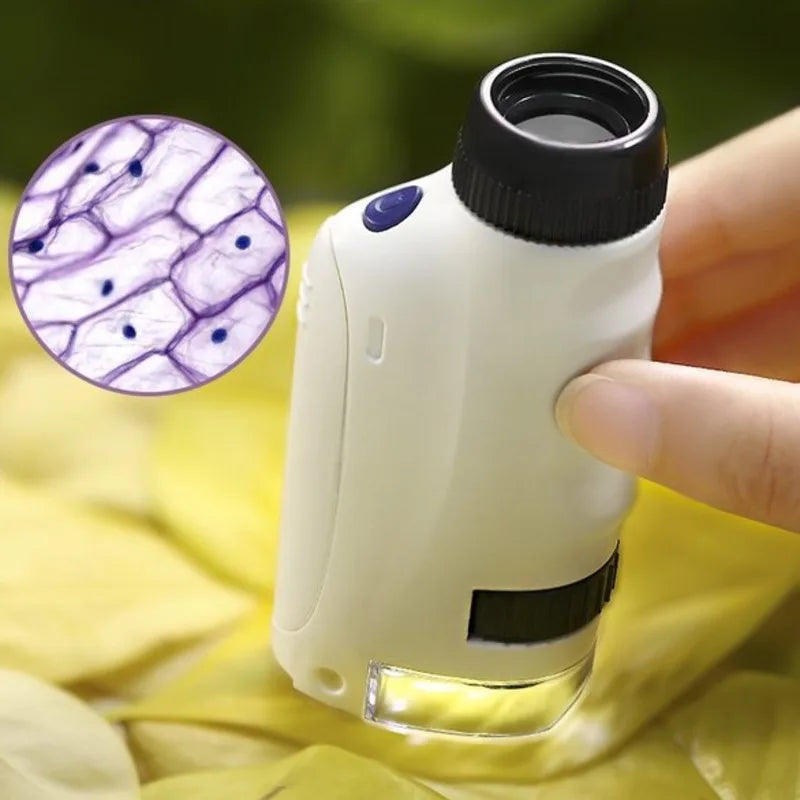 Explore the Microscopic World - Handheld Microscope Kit with LED Light