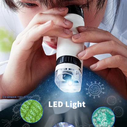 Explore the Microscopic World - Handheld Microscope Kit with LED Light