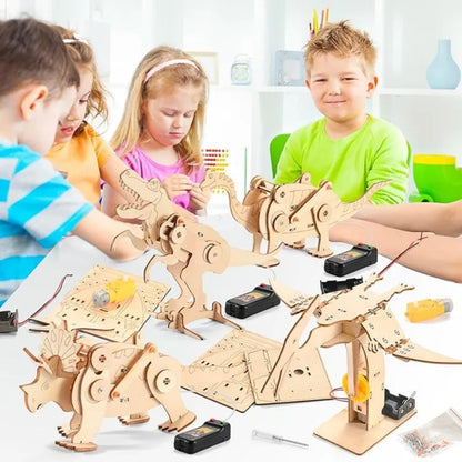 Dinosaur STEM Kit Toys for Kids - 3D Wooden Puzzle Model
