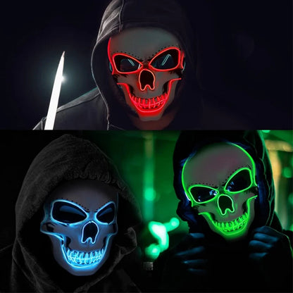 Scary LED Skull Mask: Light Up Your Halloween