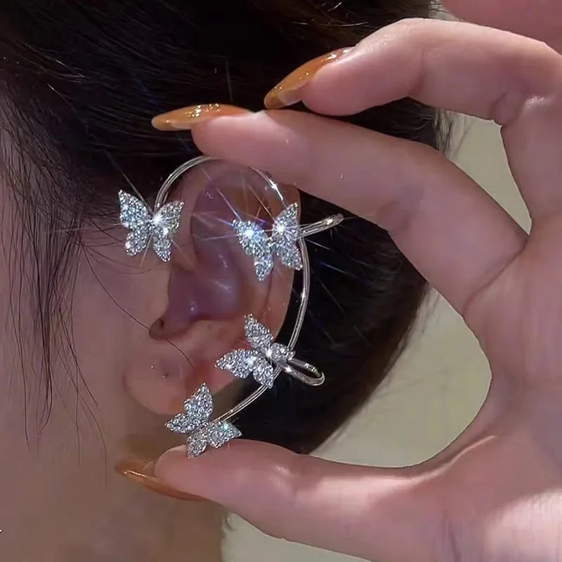 Sparkling Butterfly Ear Cuffs: A Piercing-Free Alternative