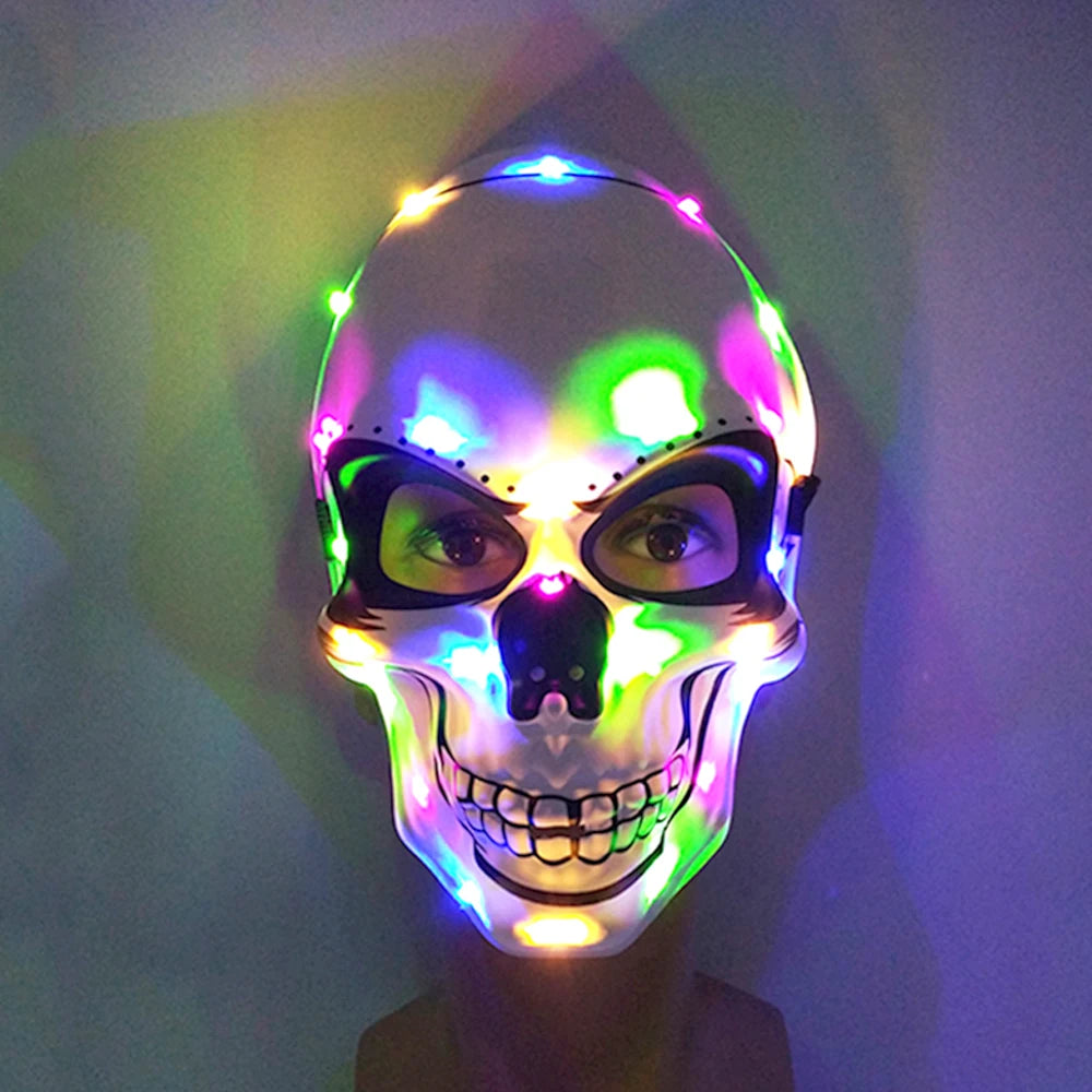 Glow-in-the-Dark Skull Mask: Illuminate Your Halloween