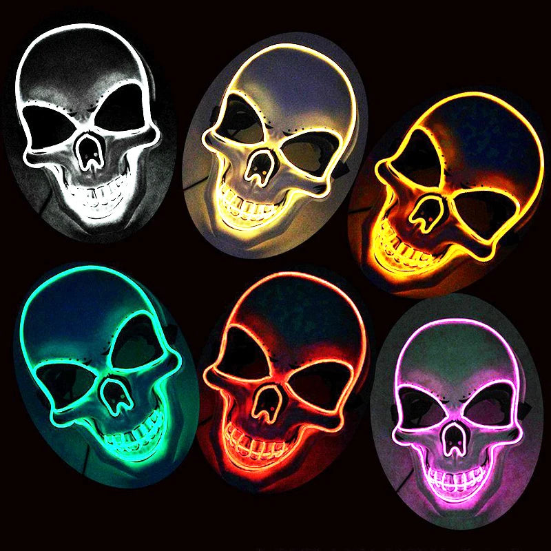 Scary LED Skull Mask: Light Up Your Halloween