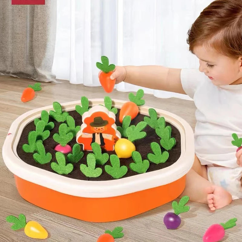 Baby Montessori Educational Toy Set – Pull Carrot Learning Toys for Kids