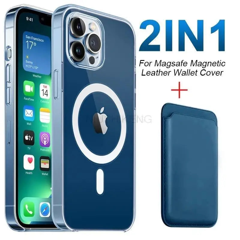 Magnetic Leather Wallet Case: Protect and Organize Your iPhone