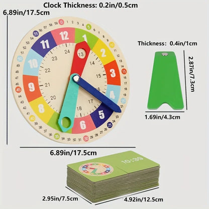 Fun and Educational Montessori Clock Matching Game Toy Set