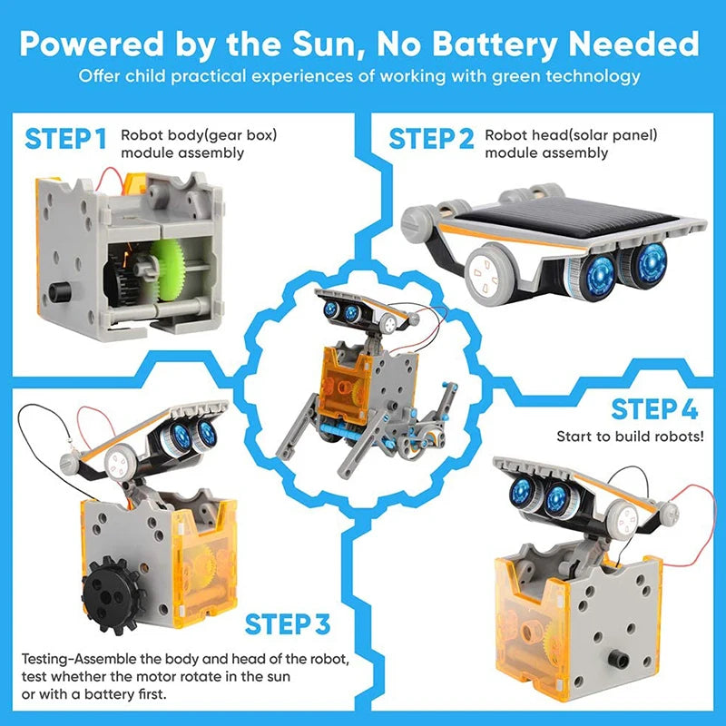 Exciting STEM Solar Robot Kits – 12-in-1 Educational Science Toy for Boys