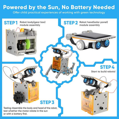 Exciting STEM Solar Robot Kits – 12-in-1 Educational Science Toy for Boys