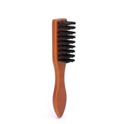 Vintage Wooden Handle Beard and Hair Cleaning Brush for Men - Reduces Frizz