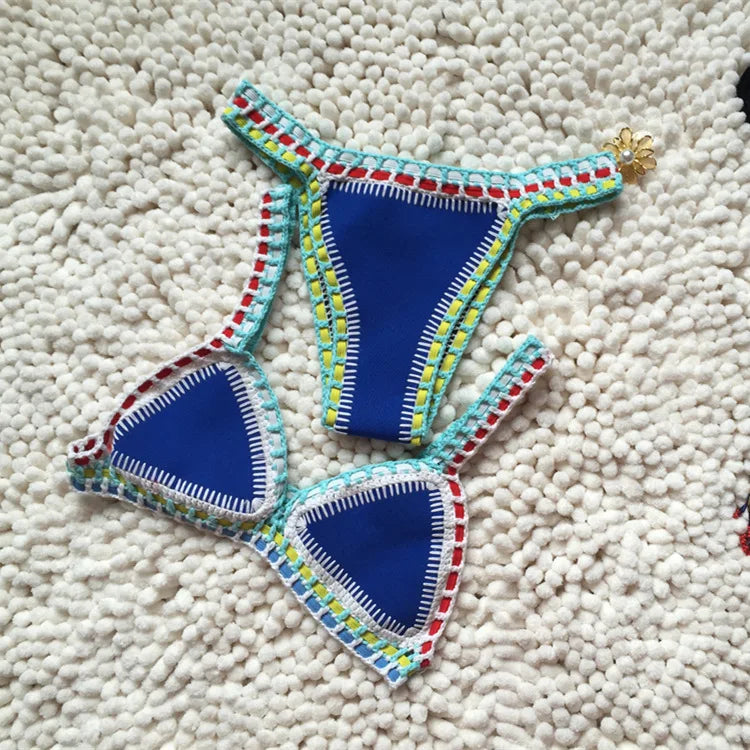 Tohuu Hand Knitted Bikini Swimsuit Summer Bikini Set for Pool Split Bikini Set Low Waist Swimsuit Bathing Suit for Vacation Summer Beach carefully