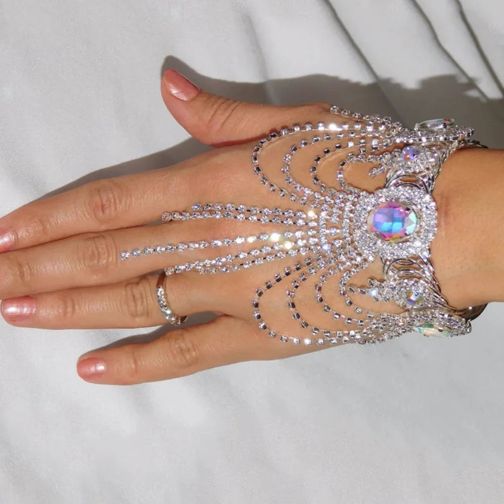 Stonefans Crystal Tassel Arm Chain Bracelet