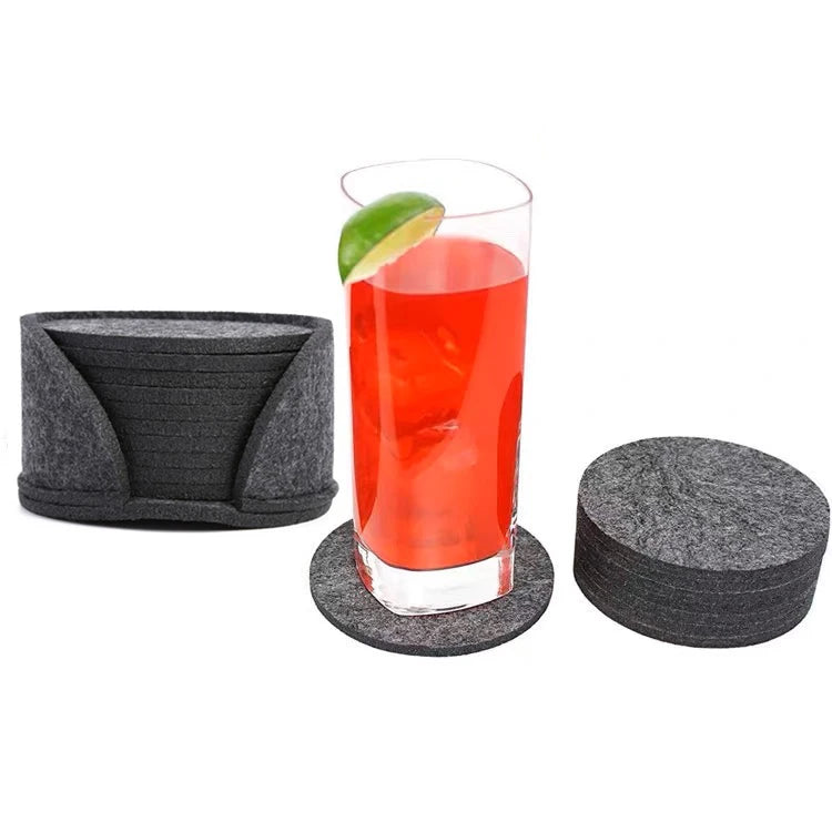Stylish Felt Coasters with Holder