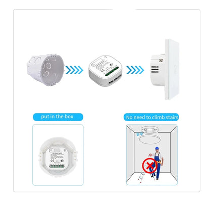 Smart WiFi Self-Powered Switch - Remote Control, Google Home & Alexa Compatible