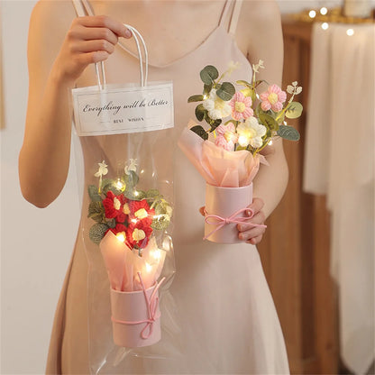 5PCS Hand-Knitted Woolen Flowers