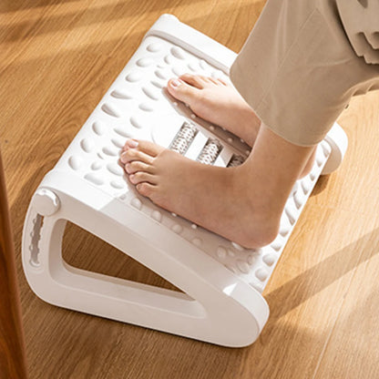 Ergonomic Office Footrest with Adjustable Massage Rollers – Perfect for Home and Work