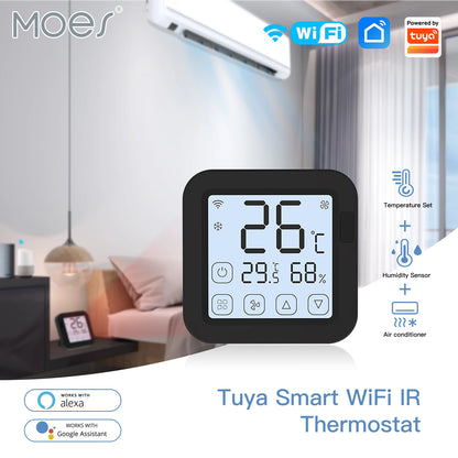 MOES Tuya WiFi IR Thermostat Controller with LCD Touch Screen and Alexa Compatibility