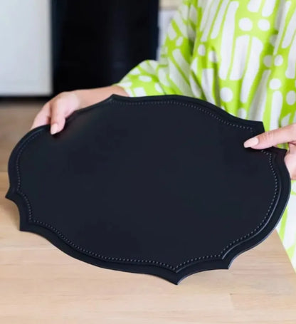 Stylish Faux Leather Placemat Set