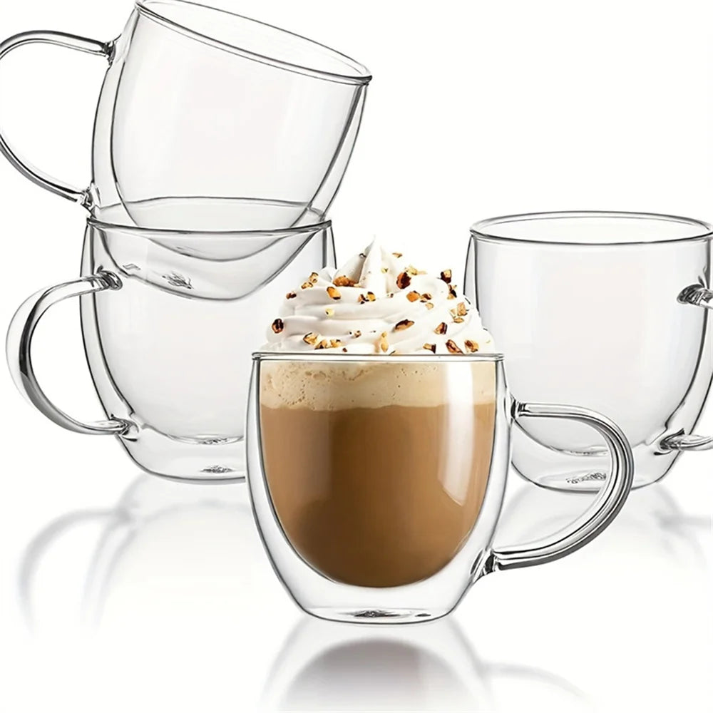Elegant Double-Walled Glass Coffee Mug