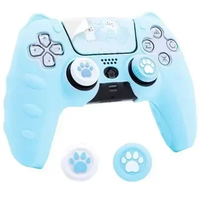 GeekShare PS5 controller case set: cat-themed thumb grips