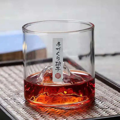 Vintage Mount Fuji Glass Cup