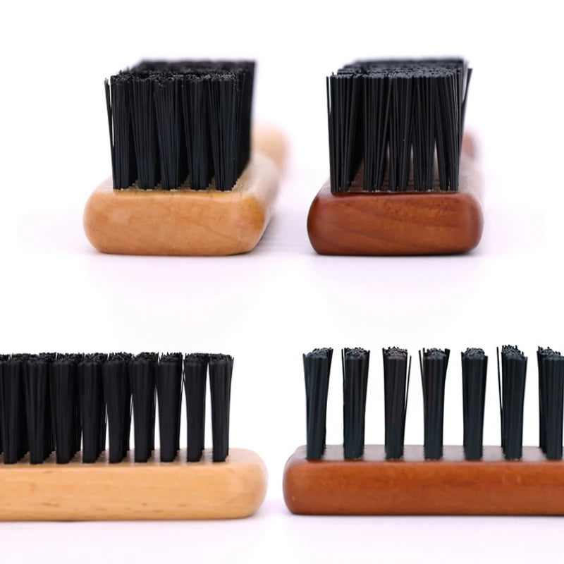 Vintage Wooden Handle Beard and Hair Cleaning Brush for Men - Reduces Frizz