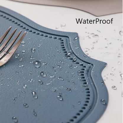 Stylish Faux Leather Placemat Set