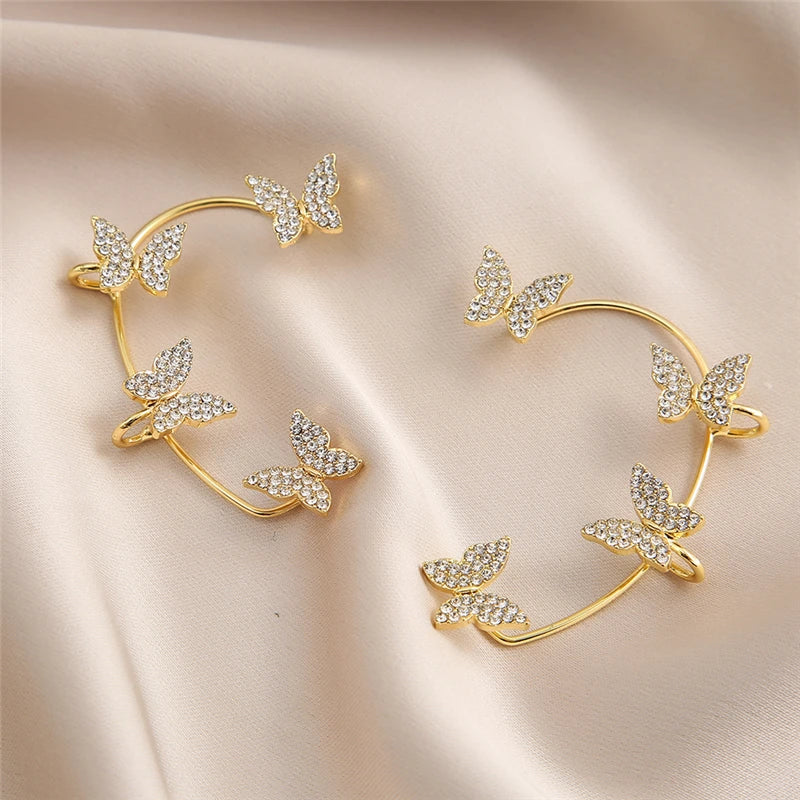 Sparkling Butterfly Ear Cuffs: A Piercing-Free Alternative