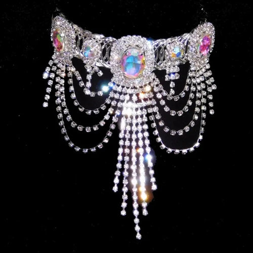 Stonefans Crystal Tassel Arm Chain Bracelet