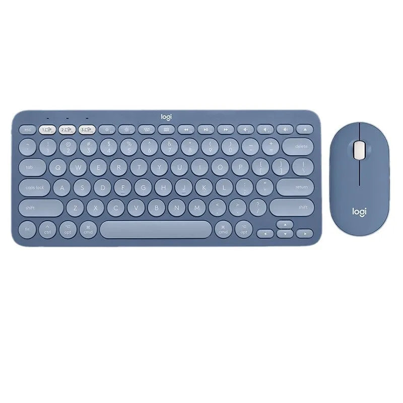 Logitech Pebble 2 Combo – Wireless Keyboard & Mouse Set, Quiet Typing, Multi-Device Support for Home & Office