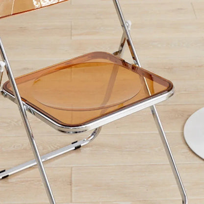 Transparent Table and Chair Set - Modern Acrylic Folding Furniture for Bedroom and Balcony