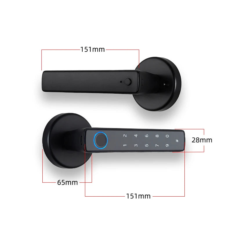 wafu Tuya Smart Fingerprint Door Lock Bluetooth Keyless Entry Security Lock