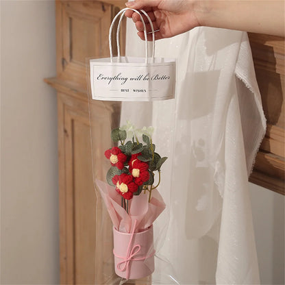 5PCS Hand-Knitted Woolen Flowers