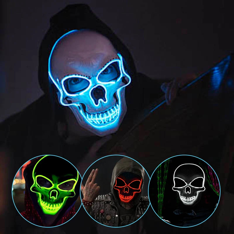 Scary LED Skull Mask: Light Up Your Halloween