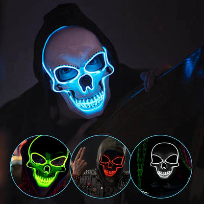 Scary LED Skull Mask: Light Up Your Halloween