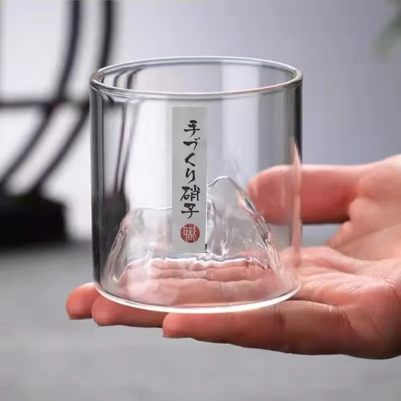 Vintage Mount Fuji Glass Cup