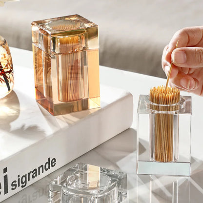 Elegant Crystal Toothpick Holder