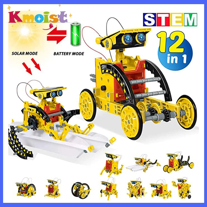 Exciting STEM Solar Robot Kits – 12-in-1 Educational Science Toy for Boys
