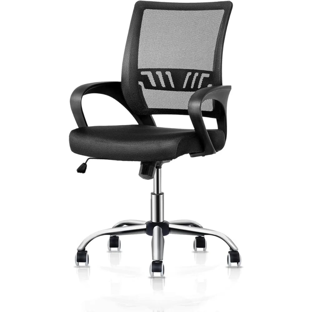 Ergonomic Home Office Chair – Adjustable Mesh Desk Chair with Lumbar Support, Armrests, and Swivel Rolling for Comfort