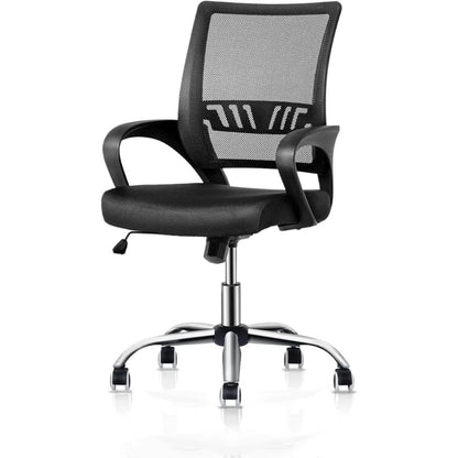 Ergonomic Home Office Chair – Adjustable Mesh Desk Chair with Lumbar Support, Armrests, and Swivel Rolling for Comfort