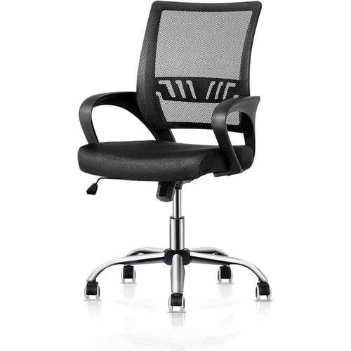 Ergonomic Home Office Chair – Adjustable Mesh Desk Chair with Lumbar Support, Armrests, and Swivel Rolling for Comfort