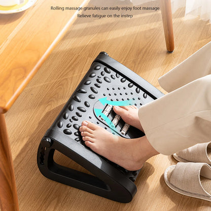 Ergonomic Office Footrest with Adjustable Massage Rollers – Perfect for Home and Work