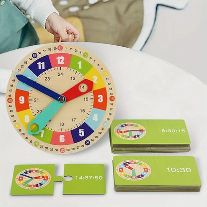 Fun and Educational Montessori Clock Matching Game Toy Set