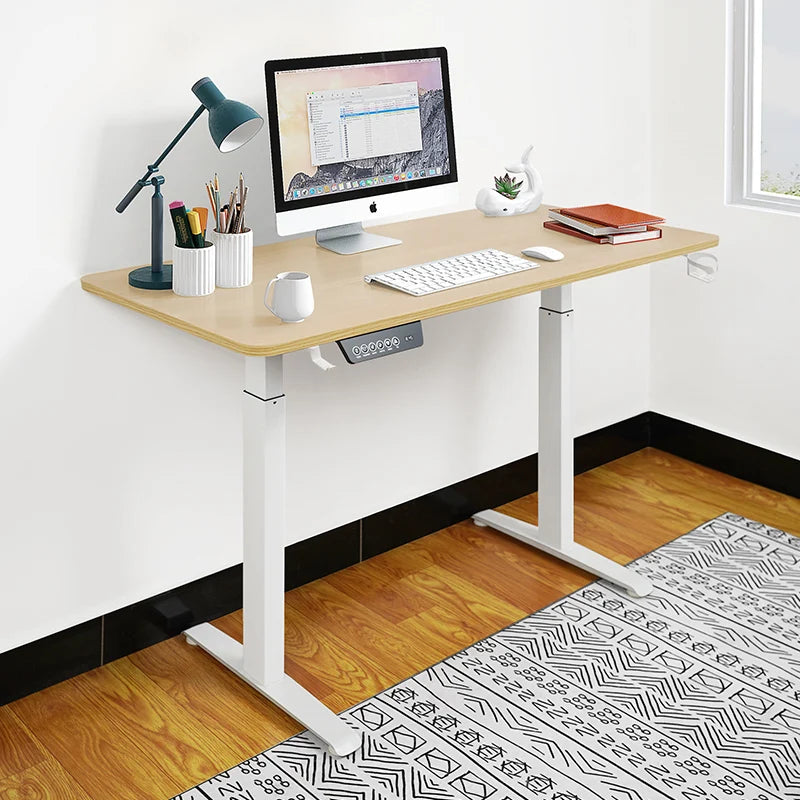 Height-Adjustable Standing Desk – Smart Motion Desk for Study, Gaming, and Office Use, Rectangular Stainless Steel Computer Desk