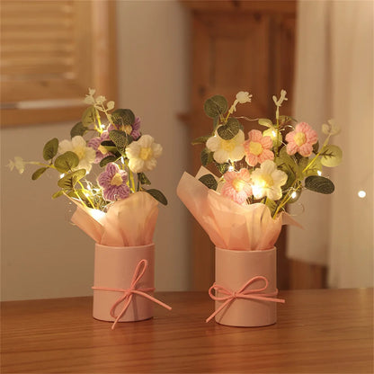 5PCS Hand-Knitted Woolen Flowers